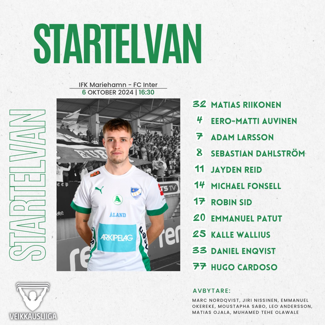 Startelva mot FC Inter 